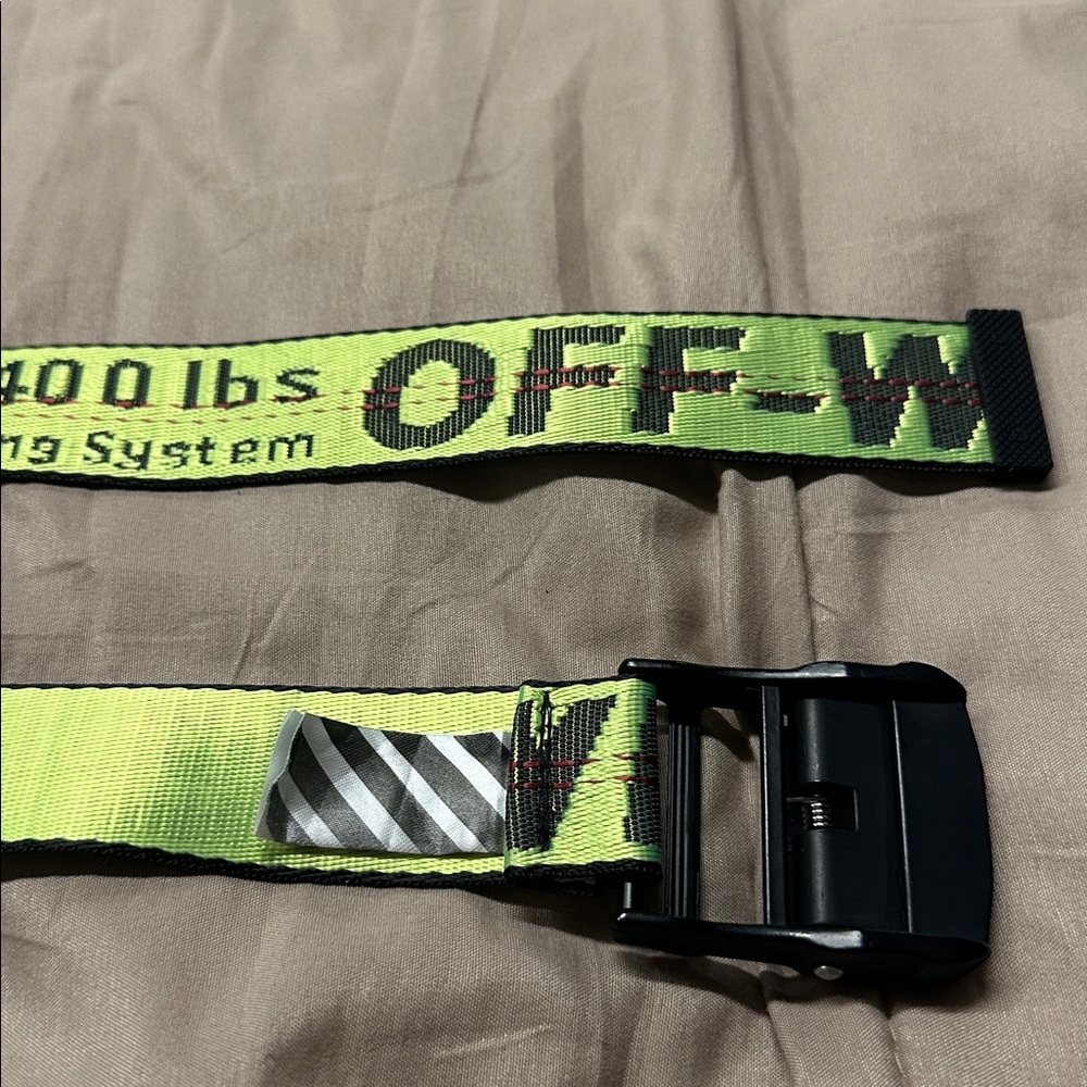 Authentic OFF-WHITE BELT. Green/black - Picture 4 of 5